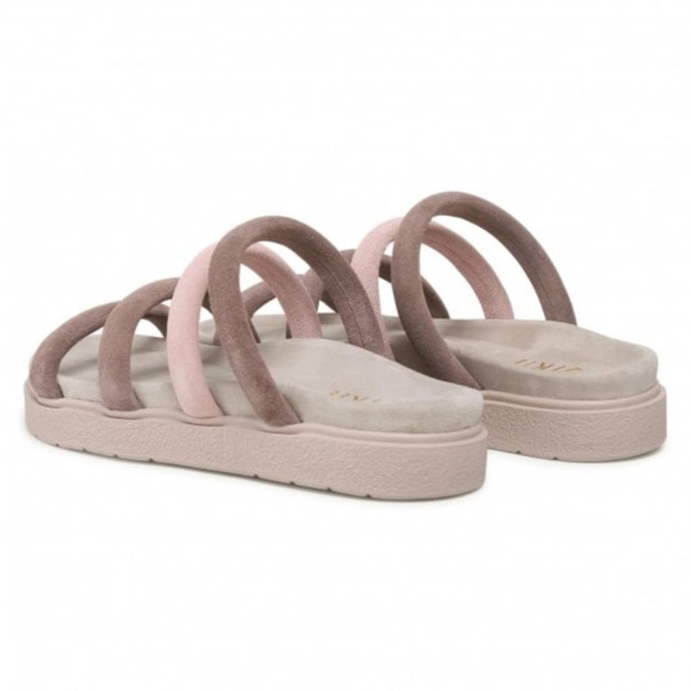 INUIKII Tube Platform Slides Taupe/Rose - Picture 5 of 10